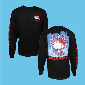 Hello Kitty Kaiju Kanji Long Sleeve T-Shirt